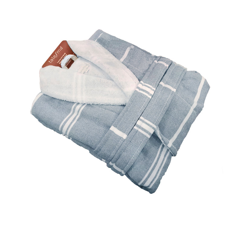 Talesma Cotton Terry Cloth MidCalf Bathrobe with Pockets Wayfair Canada
